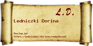 Ledniczki Dorina névjegykártya