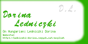 dorina ledniczki business card